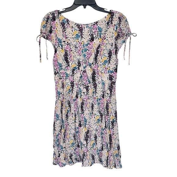 Free People | Miss Right Cream Floral Print Mini Dress M - Picture 5 of 14